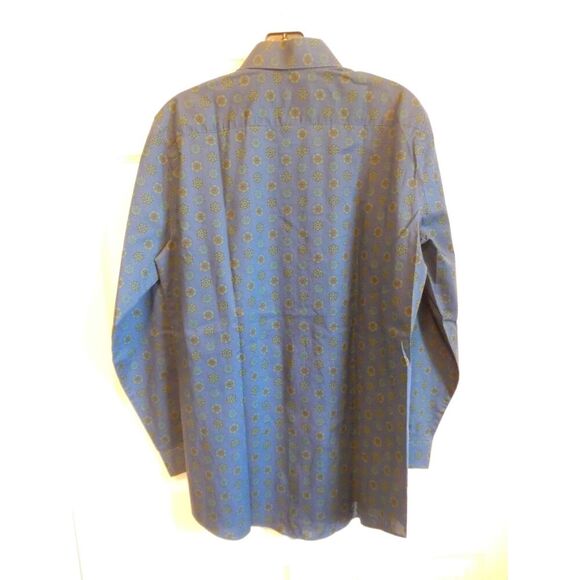 j.ferrar stretch blue kaleidoscope slim print button down - Picture 3 of 7